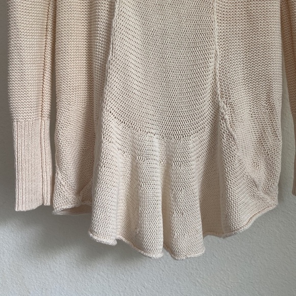 Free people Cascading Ruffle Ivory Cardigan S - Picture 6 of 10